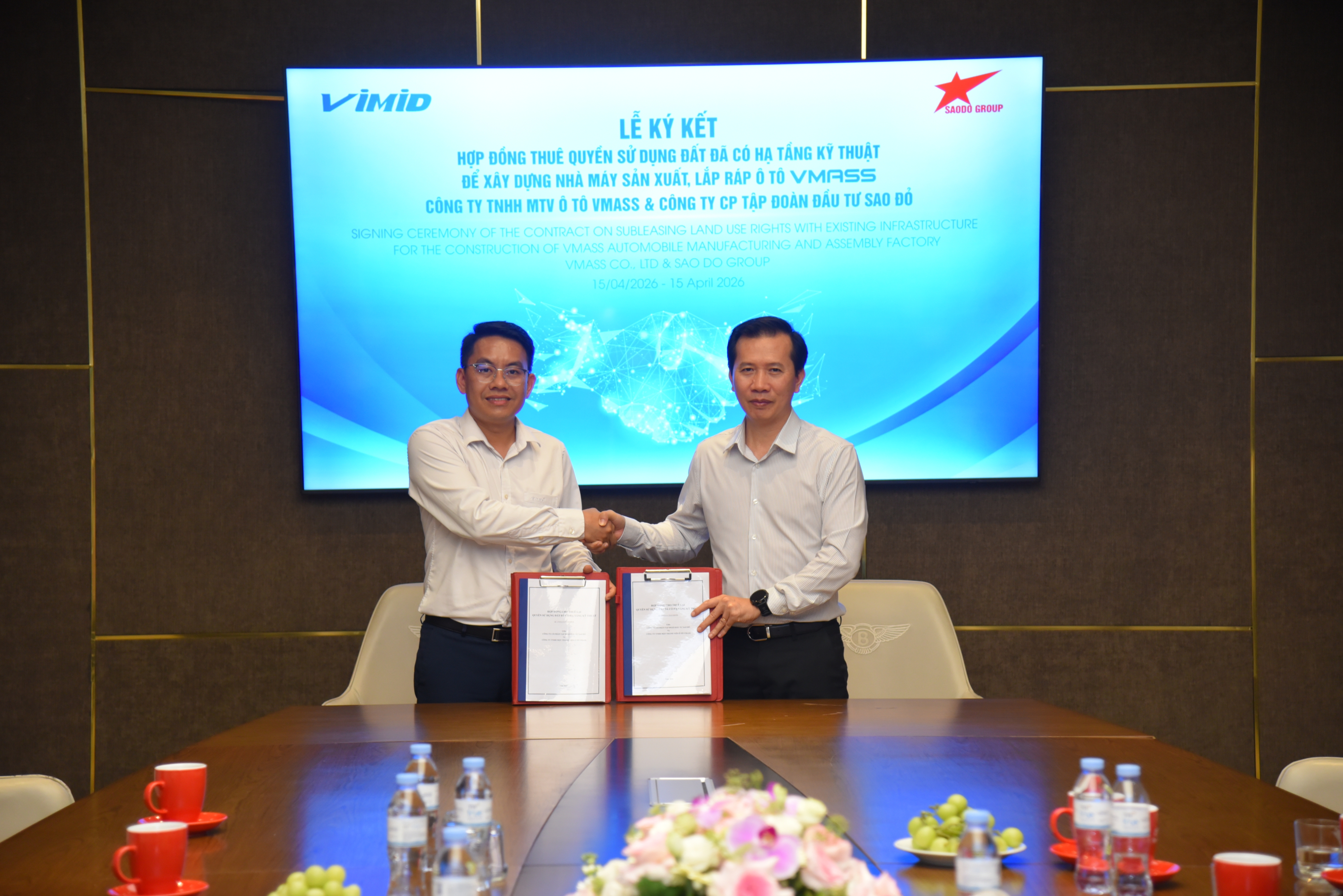 VMASS ký kết hợp đồng hợp đồng thuê quyền sử dụng đất đã hoàn thiện hạ tầng kỹ thuật để triển khai dự án Nhà máy sản xuất – lắp ráp ô tô tại Hải Phòng