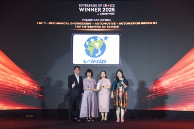 VIMID TIẾP TỤC ĐƯỢC VINH DANH TOP 1 DOANH NGHIỆP ĐƯỢC YÊU THÍCH NHẤT NGÀNH CƠ KHÍ – Ô TÔ – TỰ ĐỘNG HÓA KHỐI DOANH NGHIỆP VỪA - KHẲNG ĐỊNH UY TÍN THƯƠNG HIỆU