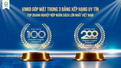 Góp mặt đồng thời 3 danh sách uy tín TOP các doanh nghiệp nộp ngân sách lớn nhất Việt Nam năm 2024 - VIMID Khẳng định sự minh bạch, trách nhiệm và khát vọng vì một Việt Nam hùng cường