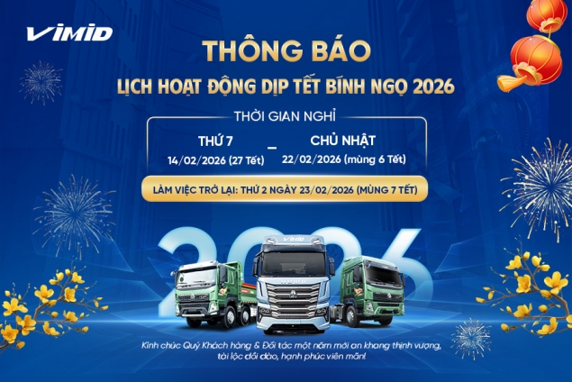 THÔNG BÁO LỊCH LÀM VIỆC DỊP TẾT NGUYÊN ĐÁN BÍNH NGỌ 2026