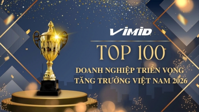 VIMID lọt Top 100 Doanh nghiệp triển vọng tăng trưởng Việt Nam 2026