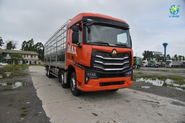 XE TẢI HOWO MAX 350 8X4 KHUNG MUI NK 9M7
