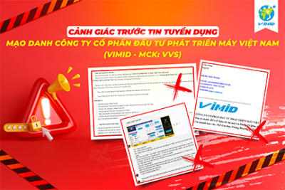 VIMID ( MCK: VVS) cảnh báo mạo danh tuyển dụng