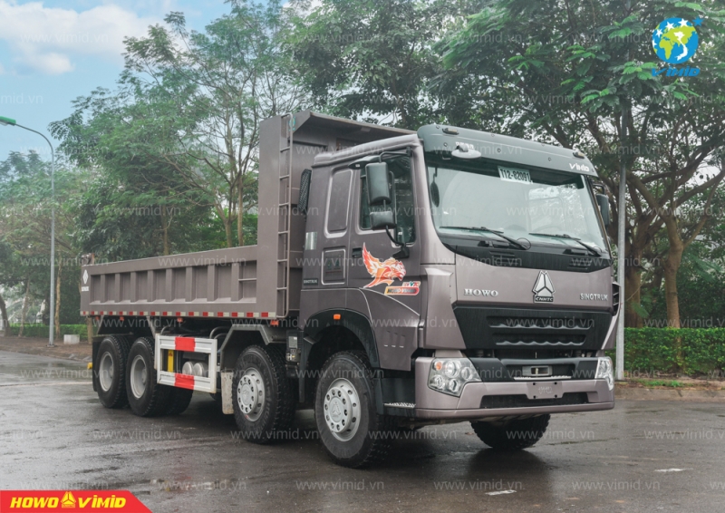 Xe ben V7G 8x4 thùng vuông