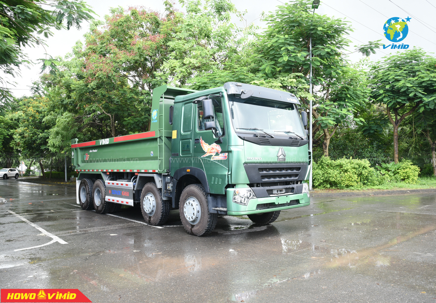 Xe ben V7G 8x4 thùng đúc - Bản nâng cấp