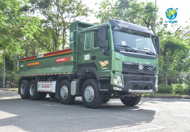 Xe Ben V7X 350 8X4 Thùng Đúc