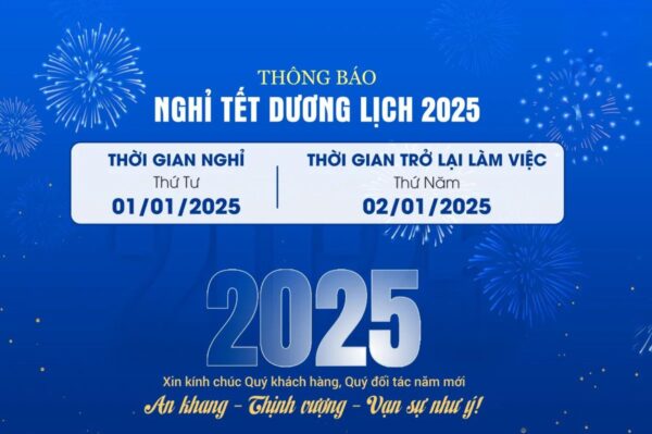 VIMID thông báo lịch Nghỉ Tết Dương lịch năm 2025
