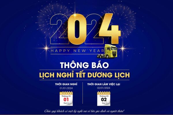 Thông báo lịch nghỉ Tết dương lịch 2024