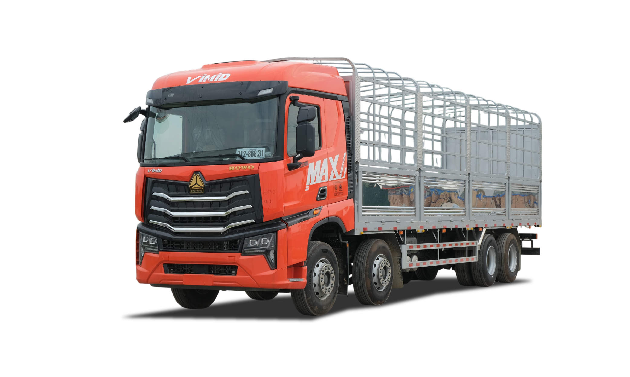 Xe tải Howo Max 350 8x4 khung mui nhập khẩu 9M7 1 Xe tải Howo Max 350 8x4 khung mui nhập khẩu 9M7
