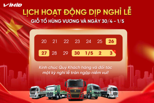 Thông Báo Lịch Hoạt Động Dịp Nghỉ Lễ Giỗ Tổ Hùng Vương và 30/4 – 1/5