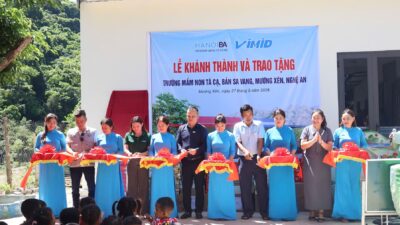 VIMID đồng hành HanoiBA xây dựng điểm trường mầm non Tà Cạ tại Nghệ An