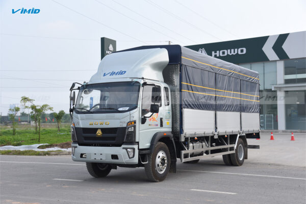 Xe tải thùng HOWO V950 4x2 khung mui bửng nhôm nâng bửng hông 7M