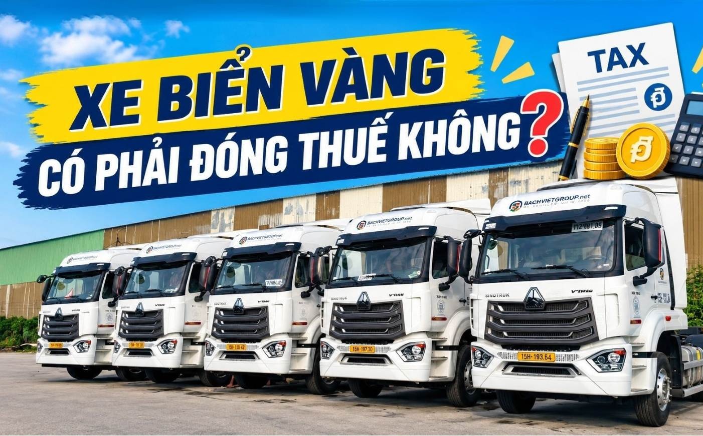 Xe biển vàng có phải đóng thuế không