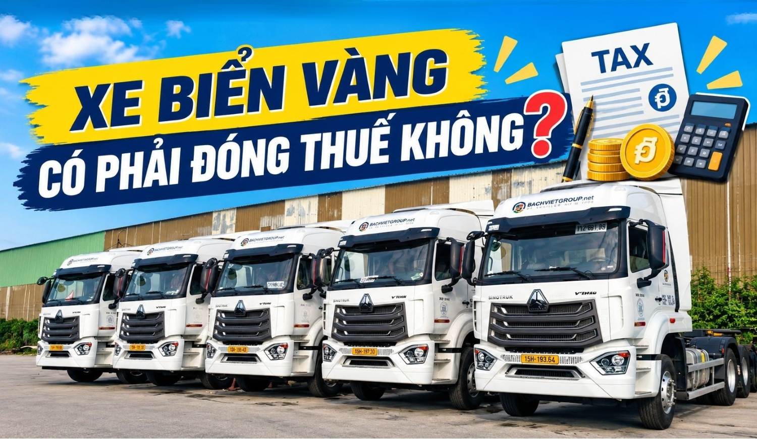 Xe biển vàng có phải đóng thuế không