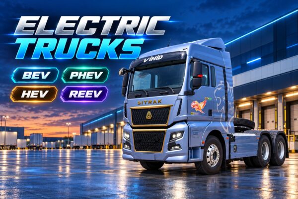 Comparing Technologies in Electric Trucks BEV, PHEV, HEV, and REEV
