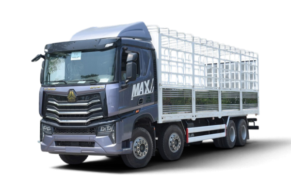 Xe tải thùng Howo Max 350 8x4 khung mui 9m7