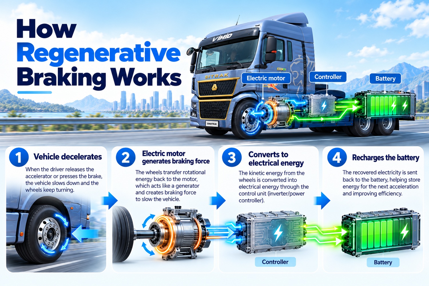 What Is Regenerative Braking? Operating Principle and Applications in Electric Vehicles 3 How Does Regenerative Braking Work