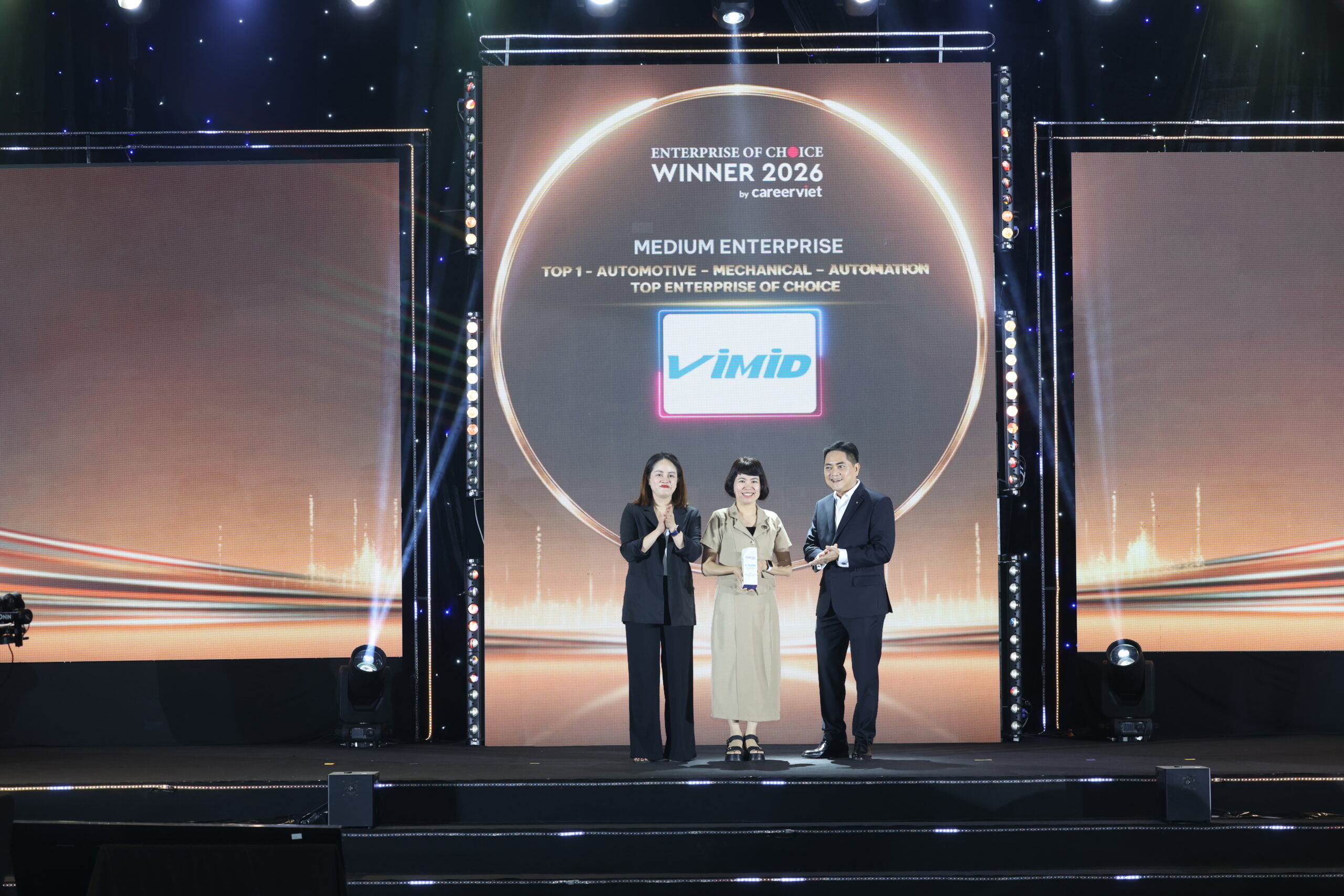 Enterprise of Choice 2026 - VIMID tự hào ba năm liên tiếp giữ vững danh hiệu TOP 1 Doanh Nghiệp Được Yêu Thích Ngành Cơ Khí – Ô Tô – Tự Động Hóa