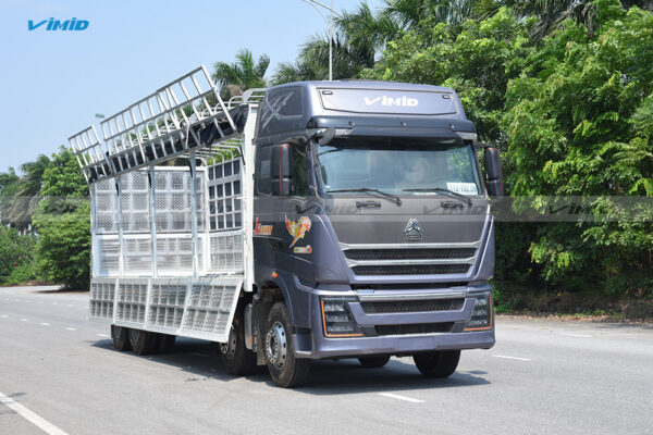 Xe tải thùng HOWO TH7 350 8x4 khung mui nâng bửng hông 9M7