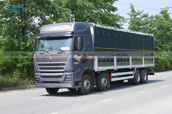 Xe tải thùng HOWO TH7 350 8x4 khung mui nâng bửng hông 9M7