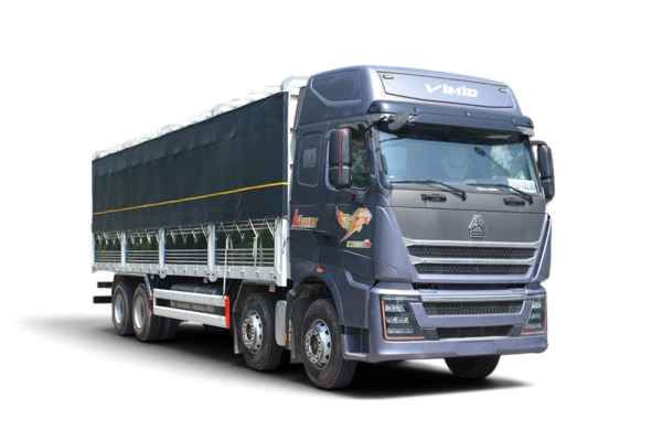 Xe tải thùng HOWO TH7 350 8x4 khung mui nâng bửng hông 9M7