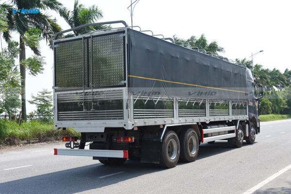 Xe tải thùng HOWO TH7 350 8x4 khung mui nâng bửng hông 9M7