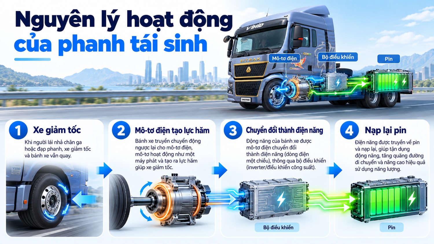 Nguyên lý hoạt động của phanh tái sinh