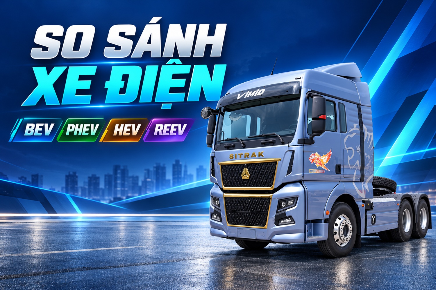 So sánh xe điện BEV, PHEV, HEV và REEV