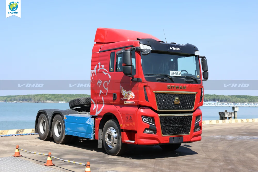 Các dòng xe đầu kéo điện Howo mới nhất hiện nay và giá bán 1 Xe đầu kéo điện HOWO SITRAK G7X EV nóc thấp