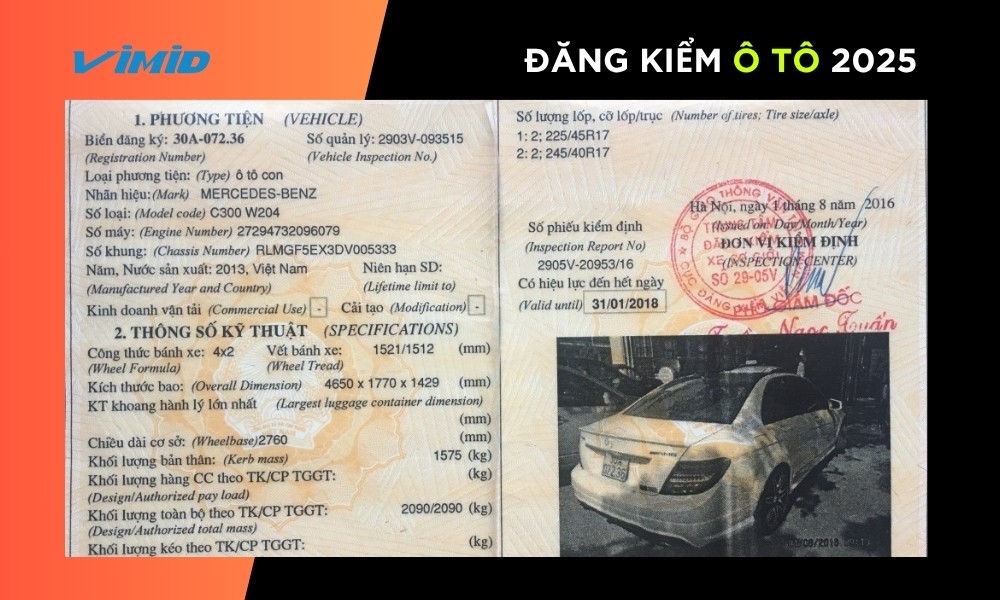 Thủ tục, chi phí đăng kiểm xe ô tô năm 2026 và lưu ý cần biết
