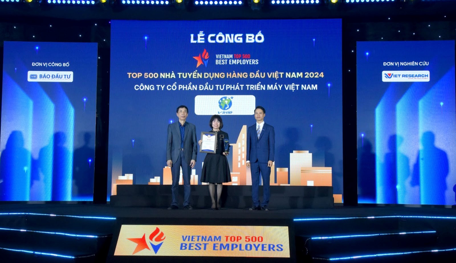 VIMID được xướng tên vào Top 500 Nhà tuyển dụng hàng đầu  Việt Nam 2024.